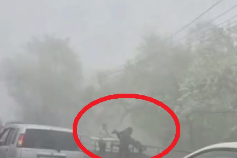 "Вниз головой опрокинул": жесткий "махач" после ДТП попал на видео во Владивостоке
