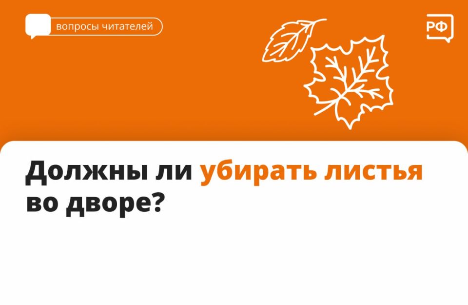 Уборка листьев во дворе — обязанность управляющей компании или ТСЖ