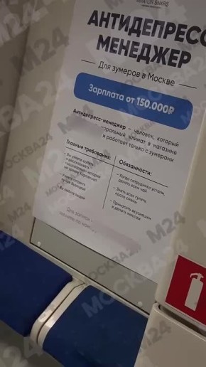 Московская компания в поисках антидепресс-менеджера для зумеров