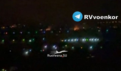 Враг продолжает налёт на Москву, пожар под Жуковском