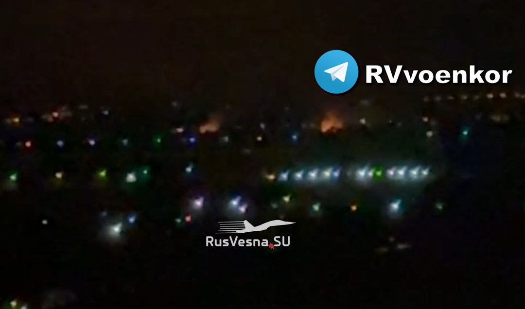 Враг продолжает налёт на Москву, пожар под Жуковском