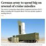 Германия готовит крупную закупку военной техники на сумму 377 миллиардов евро, включая 400 крылатых ракет Tomahawk Block VB, способных достичь Москвы, сообщает The Times со ссылкой на утечку документа