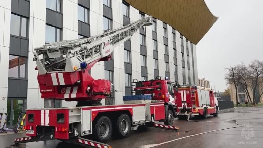 #БудниМЧС. Противопожарная тренировка прошла во Дворце Ирины Винер, расположенном на территории олимпийского комплекса «Лужники»