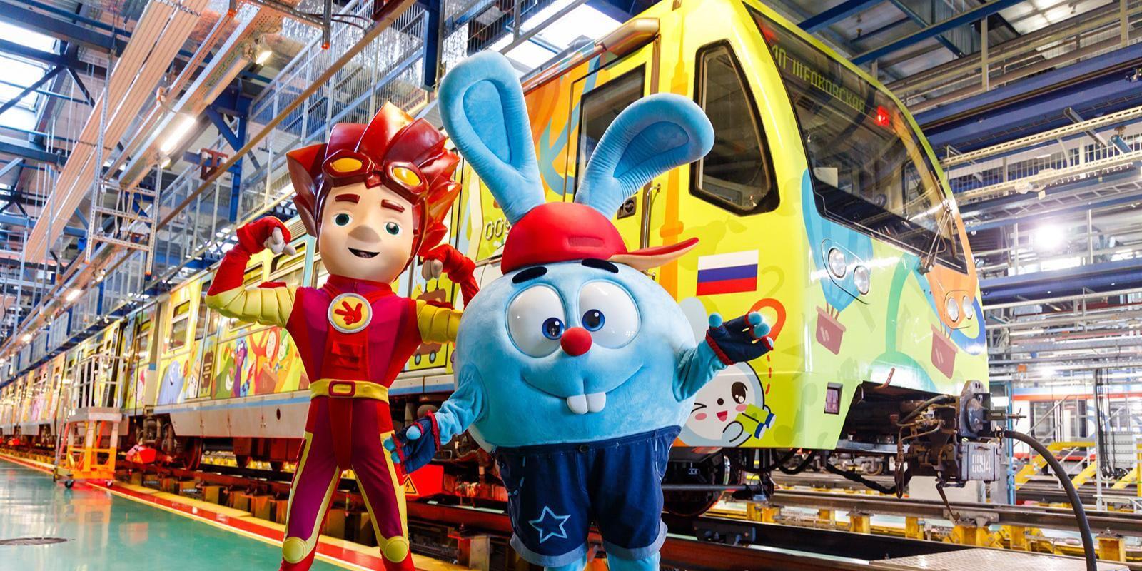 На Арбатско-Покровской линии метро запустили новый тематический поезд с героями популярных мультсериалов