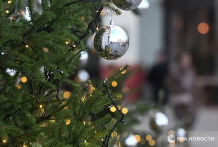 Абсолютное большинство москвичей - 96% - считают привлекательным новогоднее оформление города, свидетельствует опрос аналитического центра ВЦИОМ