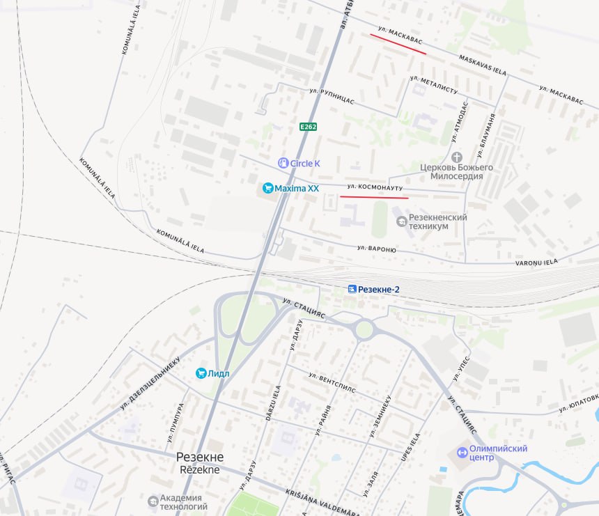 В латвийском Резекне разразился скандал из-за сохранившихся российских названий улиц