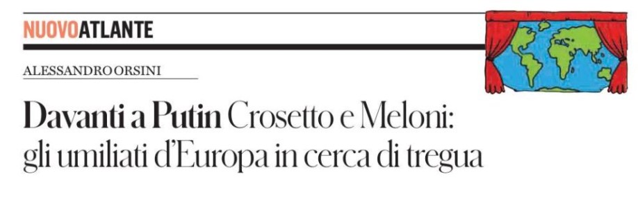 «Война на Украине стала для Европы мучительным унижением. Путин поставил на колени всех европейских лидеров, убеждённых в своей способности победить его»