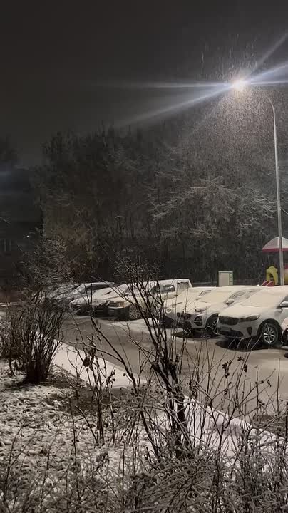 Первый снег засыпает Москву