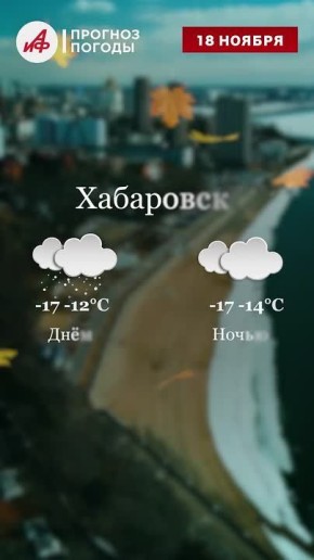 Прогноз погоды на завтра, 18 ноября
