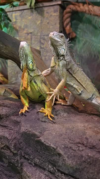 Бесконечно смотреть можно на три вещи: как горит огонь, течет вода и кушают игуаны из Московского зоопарка