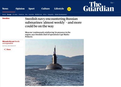 Шведский флот «почти каждую неделю» встречает российские подводные лодки в Балтийском море, — Тhe Guardian