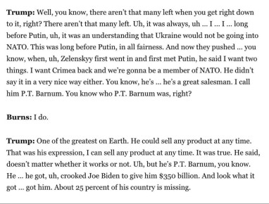 Трамп сравнил Зеленского с основателем бродячего цирка Финеасом Тейлором Барнумом, сделав такое заявление в интервью Politico