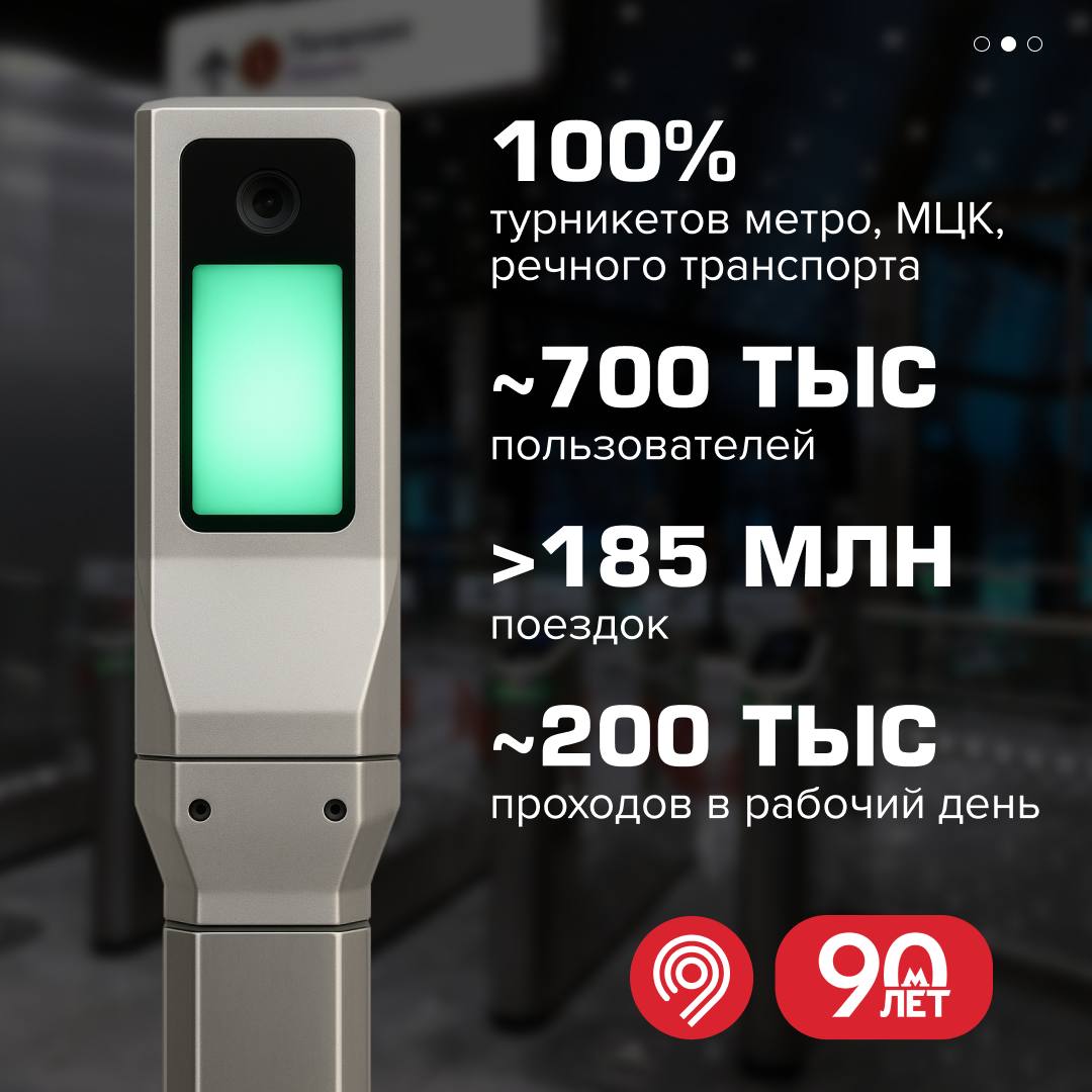 Оплата проезда по биометрии заработала на всех турникетах метро и МЦК Оплата проезда по биометрии заработала на всех турникетах метро и МЦК
