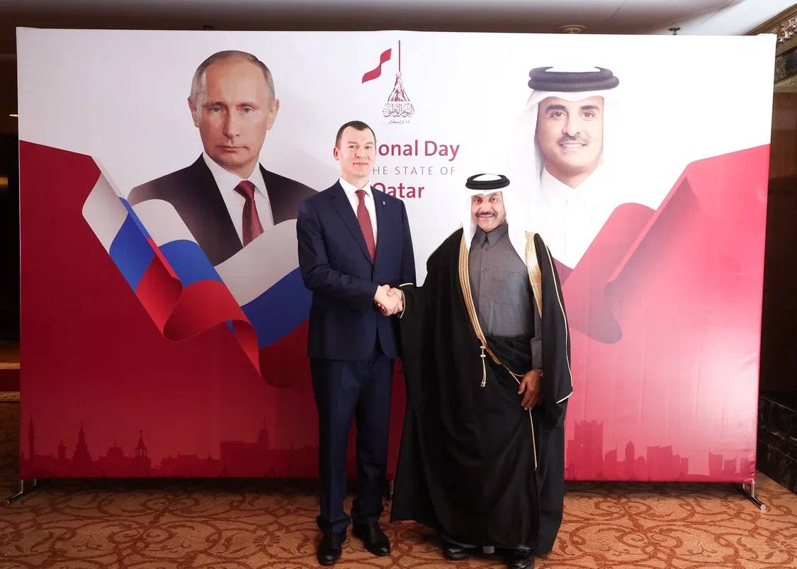 Михаил Дегтярёв: С Чрезвычайным и Полномочным Послом Катара в России Шейхом Ахмедом бин Насером бин Джасемом Аль-Тани мы используем каждую площадку, чтобы обсуждать развитие российско-катарского спортивного сотрудничества Михаил Дегтярёв: С Чрезвычайным и Полномочным Послом Катара в России Шейхом Ахмедом бин Насером бин Джасемом Аль-Тани мы используем каждую площадку, чтобы обсуждать развитие российско-катарского спортивного сотрудничества