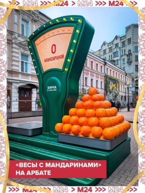 Весы с мандаринами, пряничные чудеса, город ёлочных игрушек