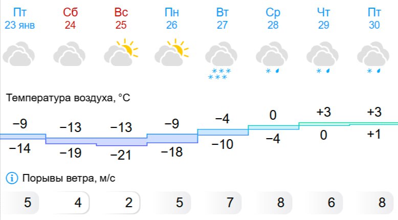 В Москве после морозных выходных на следующей неделе будет оттепель и плюсовая температура