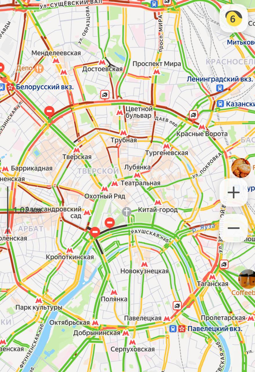 Москва раскраснелась до 6 баллов