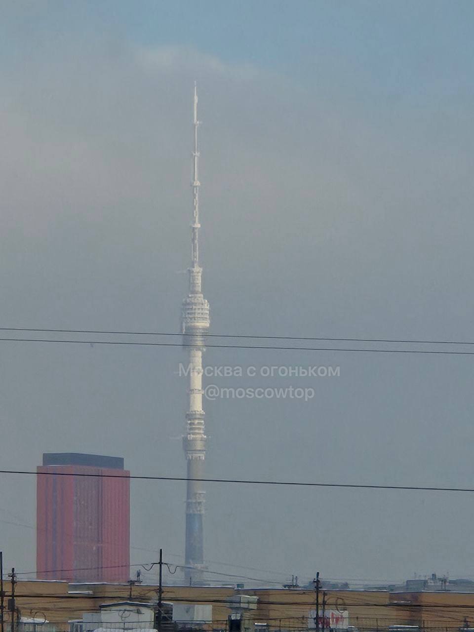 В Москве замерзла Останкинская башня: В Москве замерзла Останкинская башня: