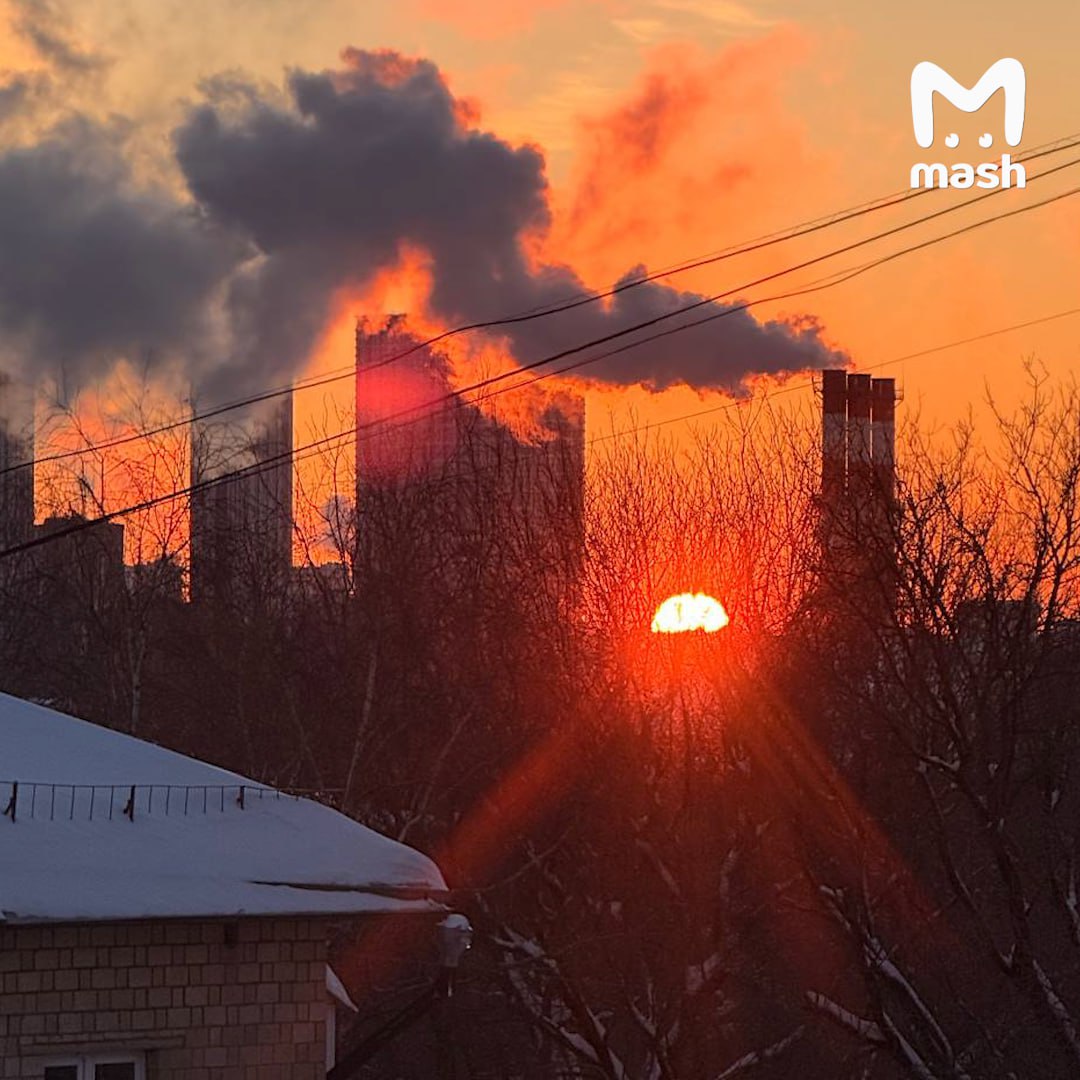 Розовый закат напоминает москвичам — до весны меньше 30 дней Розовый закат напоминает москвичам — до весны меньше 30 дней