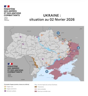 Оперативная обстановка к 2 февраля по версии министерства обороны Франции