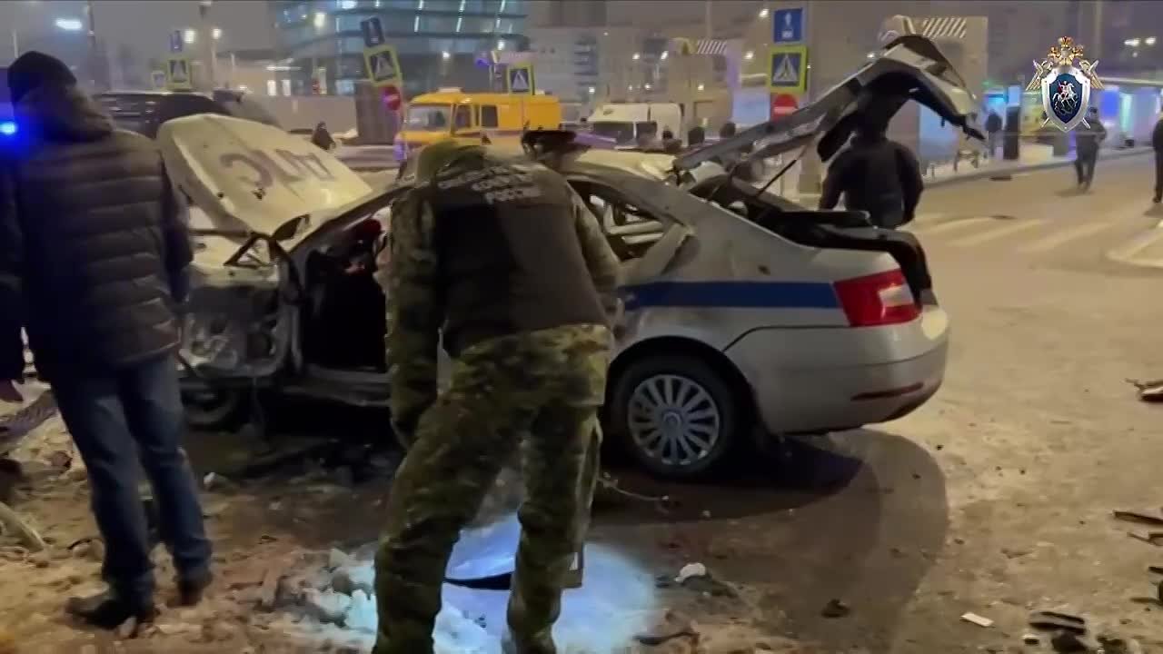 Патрульный автомобиль во время взрыва у Савёловского вокзала получил серьёзные повреждения