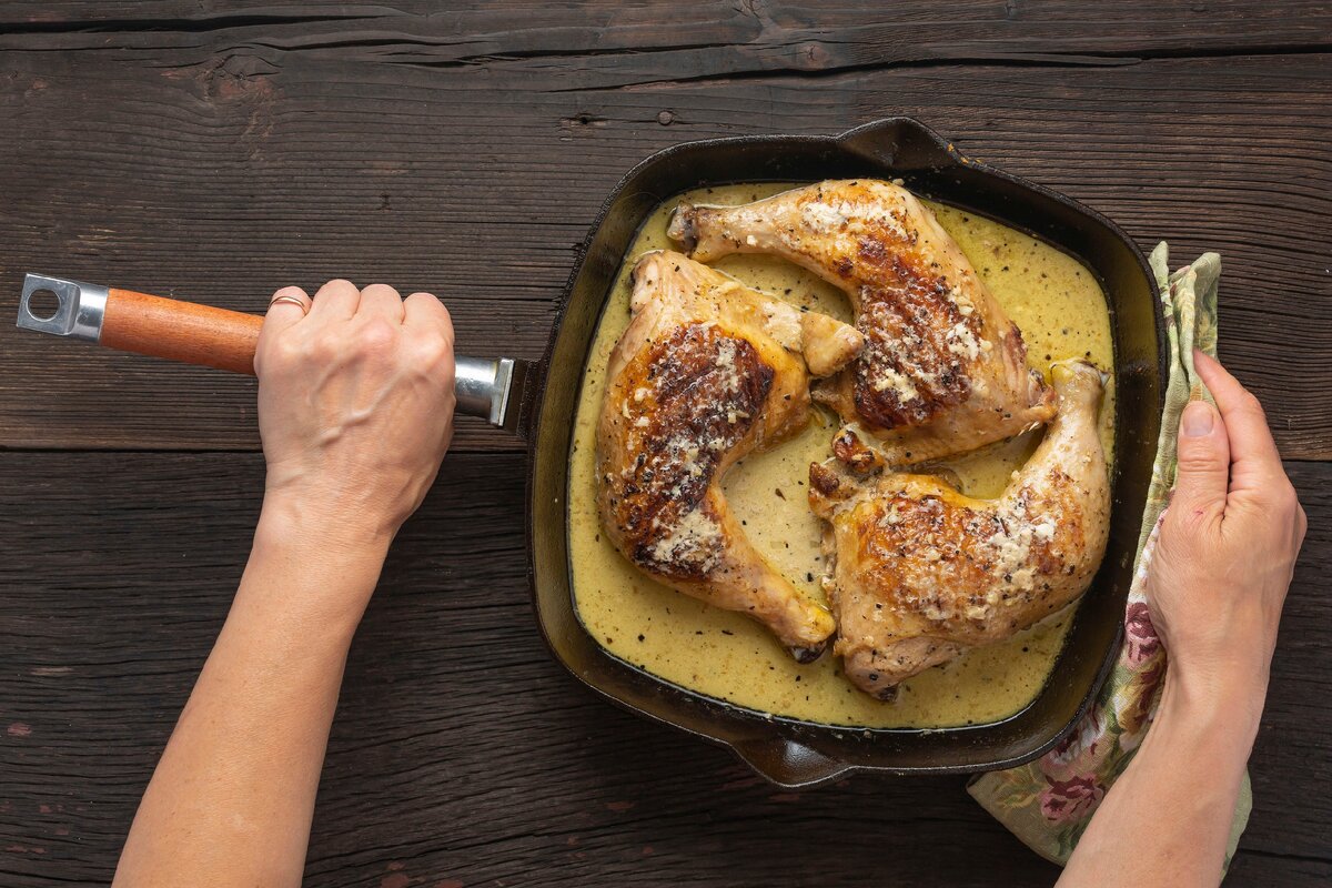 Куриные ножки в сливочном соусе