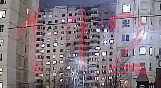 Момент взрыва в многоэтажке на улице Кадырова
