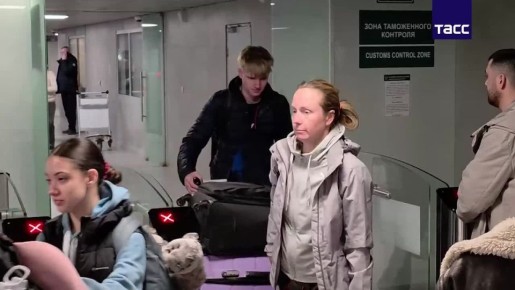 Кадры прибытия россиян, покинувших Израиль через сухопутную границу, в Москву