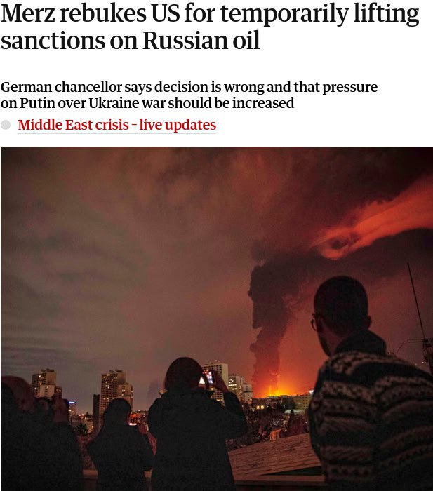 Европейские карлики Мерц с Макроном упрекнули США во временном снятии санкций с российской нефти