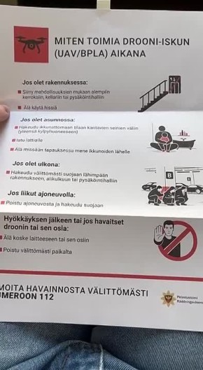 «Мы в Финляндии столько лет собирали на эти дроны, а теперь от них прячемся»