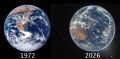 Два фото Земли из космоса: 50 лет разницы