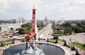 Фотофакт: Полноразмерный макет ракеты-носителя «Восток» на площади Промышленности, 1969