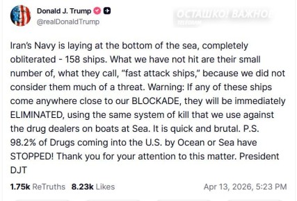 Американская блокада Ирана началась: Трамп угрожает расправой