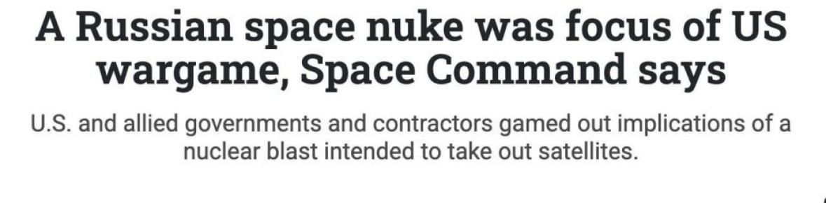 Космическое командование США вместе с союзниками и более чем 60 компаниями провело учения, где отрабатывали сценарий возможного применения Россией ядерного оружия в космосе