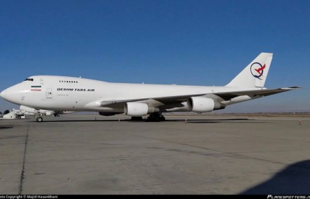 �������� �������� ������ Boeing 747 ������������ Fars Air (����������� EP-FAB), ������� ������� �� �������� � ������ ��������� �� ������ �� ����� � �������, �������� ������� � �������� �������� � ��������