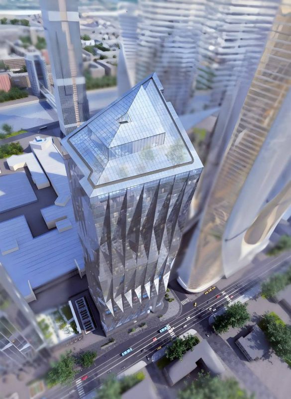 Волнистый небоскрёб высотой 248,6 метра построят в «Москва-Сити» Волнистый небоскрёб высотой 248,6 метра построят в «Москва-Сити»