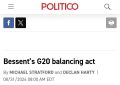 Politico: Бессент и Силуанов провели продуктивную встречу на G20