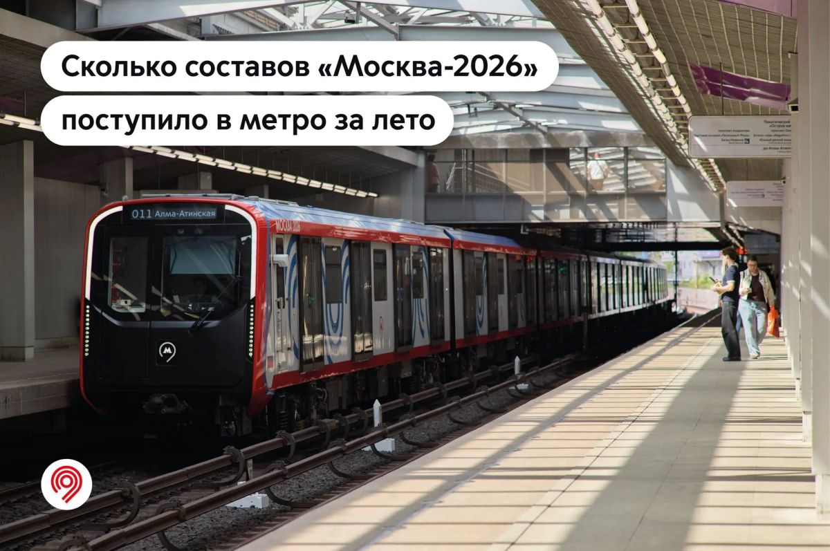 80 новых вагонов серии «Москва-2026» поступили в парк столичного метрополитена этим летом