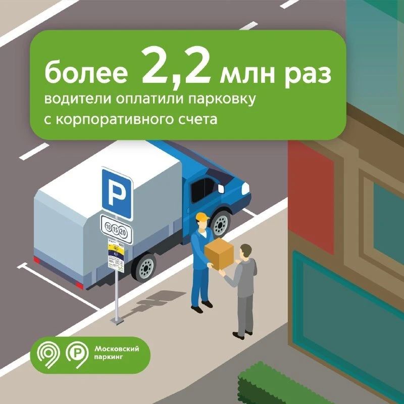 Более 2,2 млн раз вы оплатили парковку через корпоративный счет «Московского паркинга» с начала 2026 года