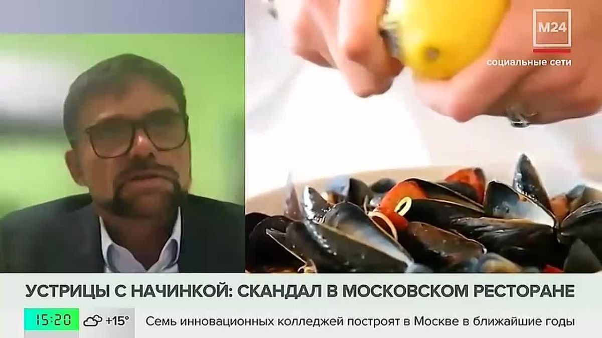 Живого червя нашли в устрице в одном из столичных ресторанов