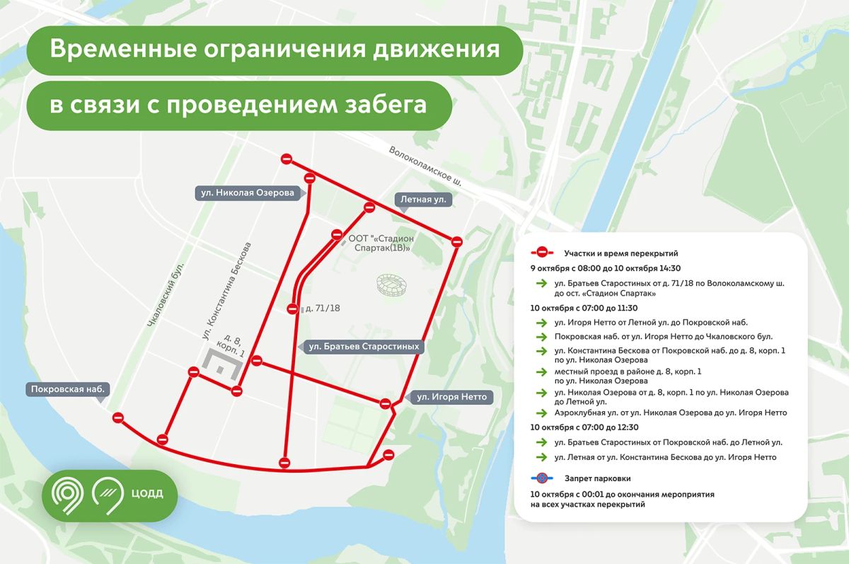 9 и 10 октября в районе Покровское-Стрешнево временно изменится схема движения