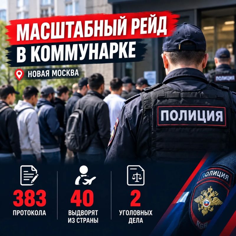 383 ПРОТОКОЛА, 40 ВЫДВОРЕНИЙ, 2 УГОЛОВНЫХ ДЕЛА — ИТОГИ РЕЙДА В КОММУНАРКЕ