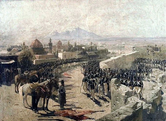 День в истории. 13 октября 1827 года в ходе Русско-персидской войны русские войска под командованием генерал-адъютанта Ивана Федоровича Паскевича освободили Эривань (Ереван) Осада важного персидского форпоста в Армении...