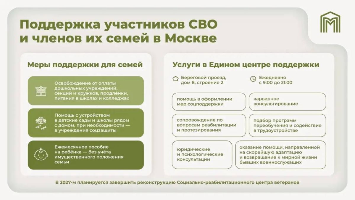 Алексей Шапошников: Поддержка участников специальной военной операции и их семей – один из безусловных приоритетов Москвы