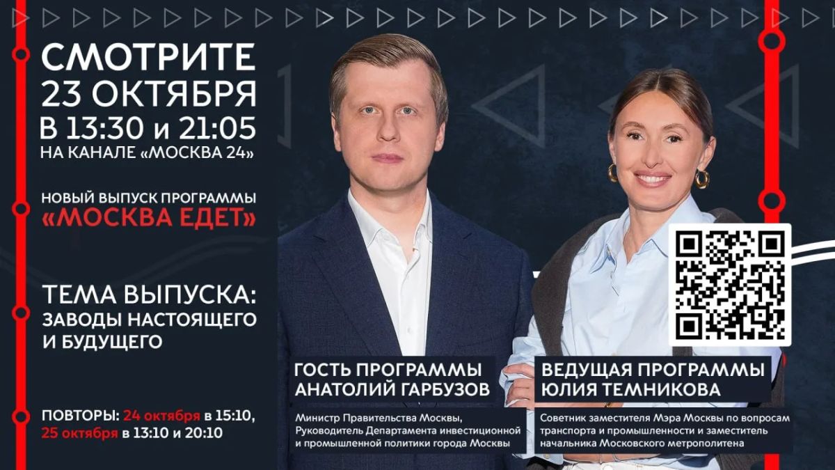 Уже второй год подряд один из октябрьских выпусков программы «Москва едет» на канале «Москва 24» посвящаем столичной промышленности