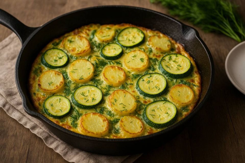 Летняя фриттата с картошкой и цукини: легкость приготовления и потрясающий вкус