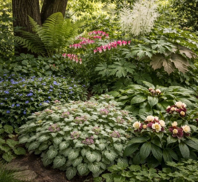 Как преобразить тенистый уголок вашего сада с помощью неприхотливых растений