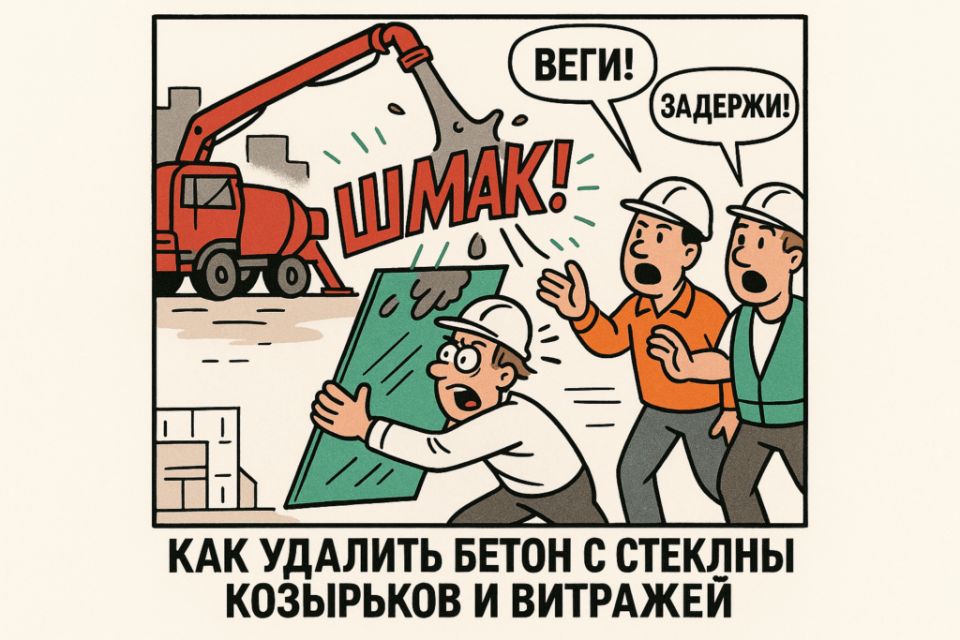 Эффективное решение для удаления бетона со стеклянных поверхностей